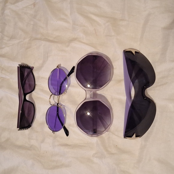 4 pack of various purple sunglasses - Picture 1 of 7